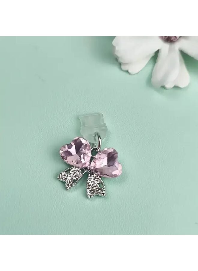 Butterfly Rhinestone Anti Dust Plug For Android Type C And iPhone Ports - Image 3